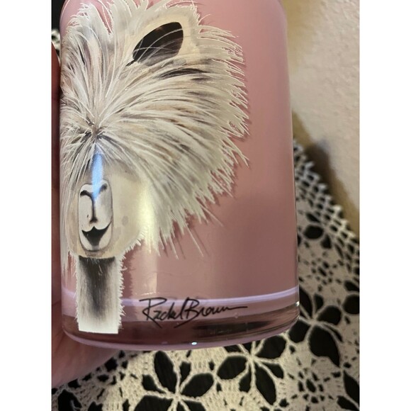Rachel Brown Llama Pink Candle Holder - Picture 3 of 4
